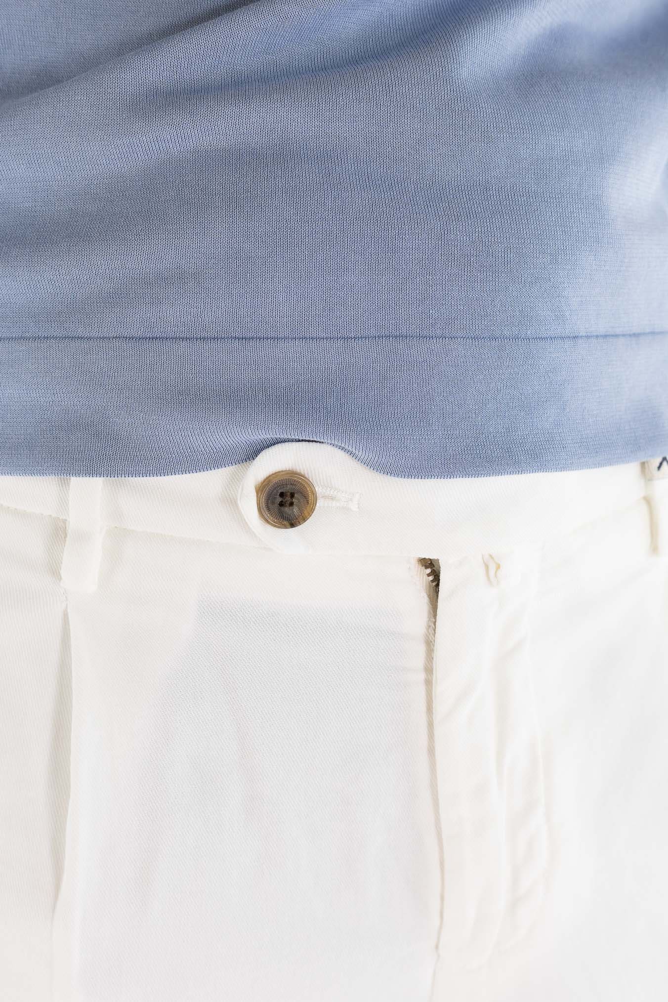 MYTHS Pantaloni Ice Cotton Pinces Bianco