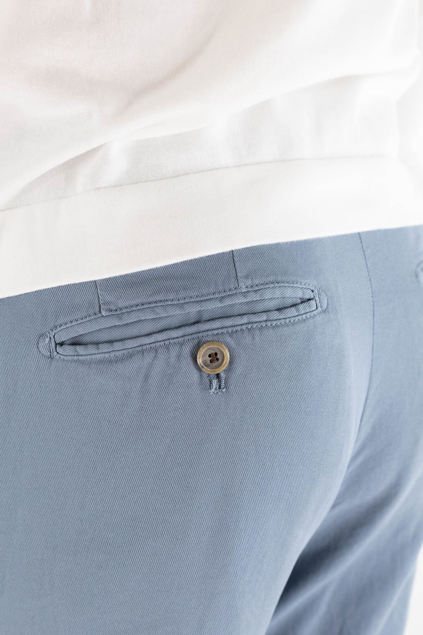 MYTHS Pantaloni Ice Cotton Pinces Avio