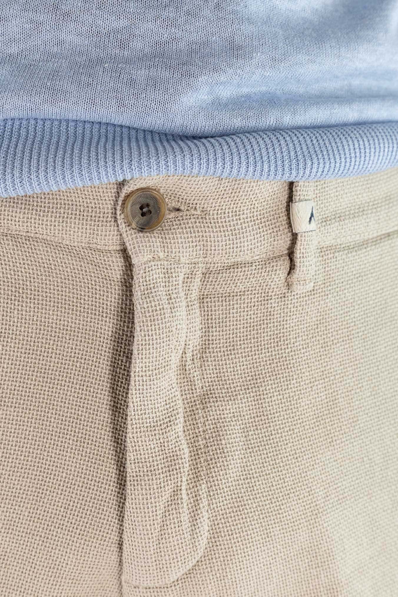 MYTHS Bermuda Armatura Cotone Lino Beige