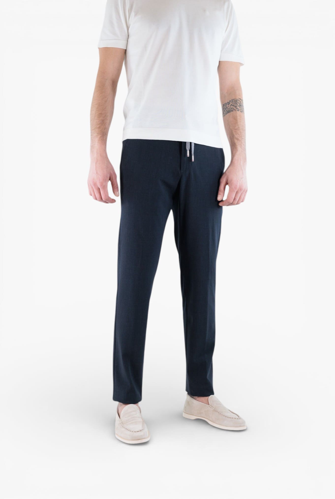 PESCAROLO Pantaloni "Caracciolo" Lana Super 160's Blu