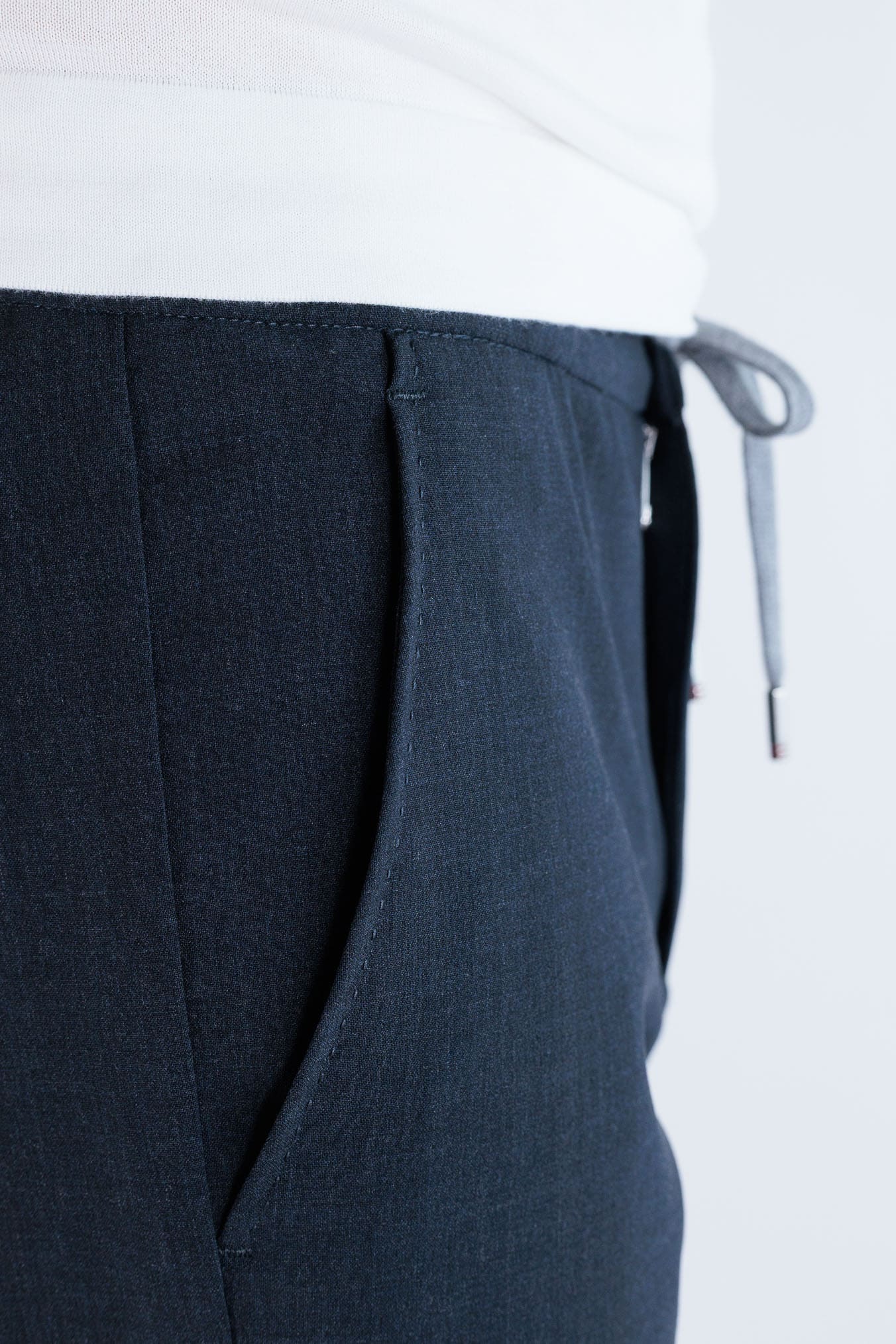 PESCAROLO Pantaloni "Caracciolo" Lana Super 160's Blu