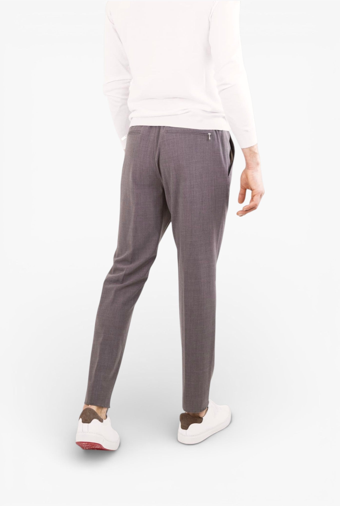 PESCAROLO Pantaloni "Caracciolo" Lana Super 160's Tortora