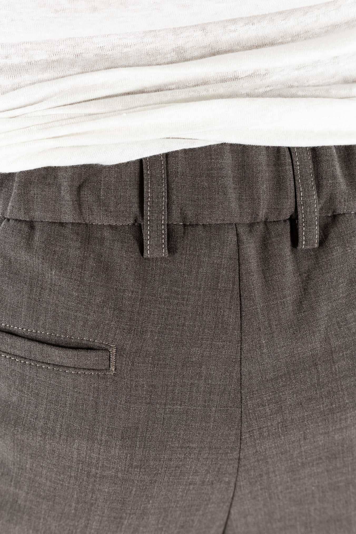 PESCAROLO Pantaloni "Evo" Lana Crepe Tortora
