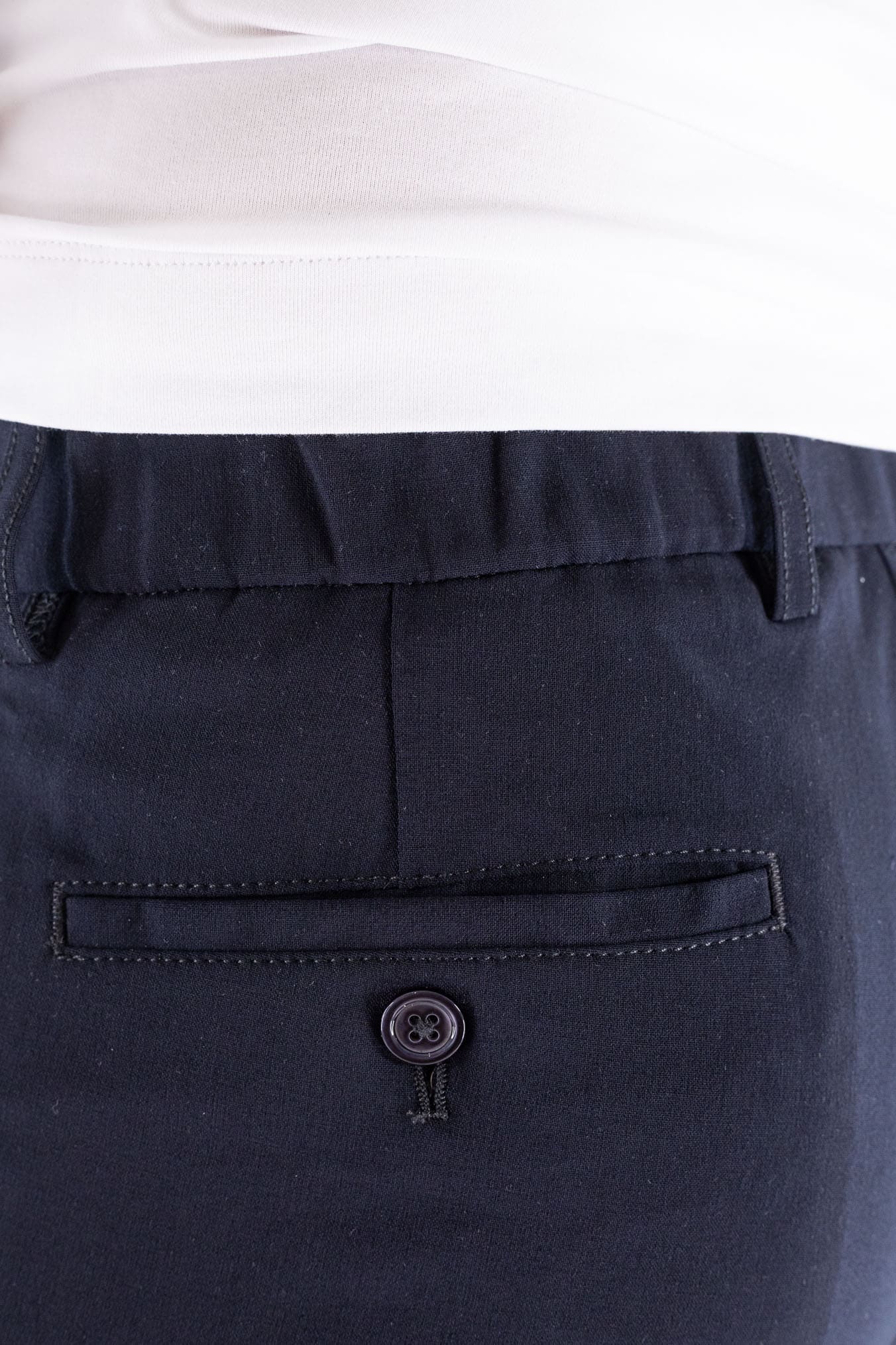 PESCAROLO Pantaloni "Evo" Lana Crepe Blu
