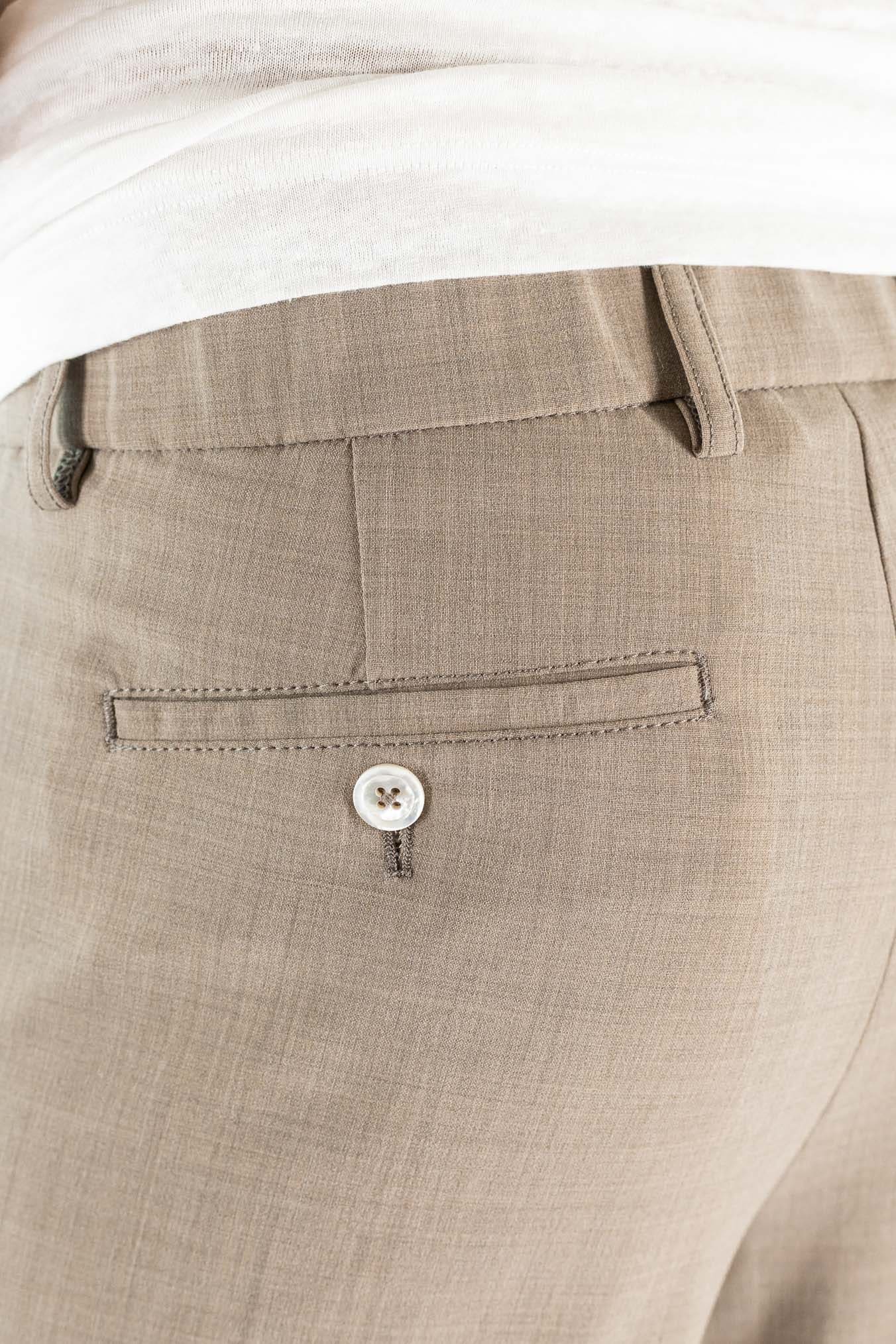 PESCAROLO Pantaloni "Evo" Lana Crepe Beige