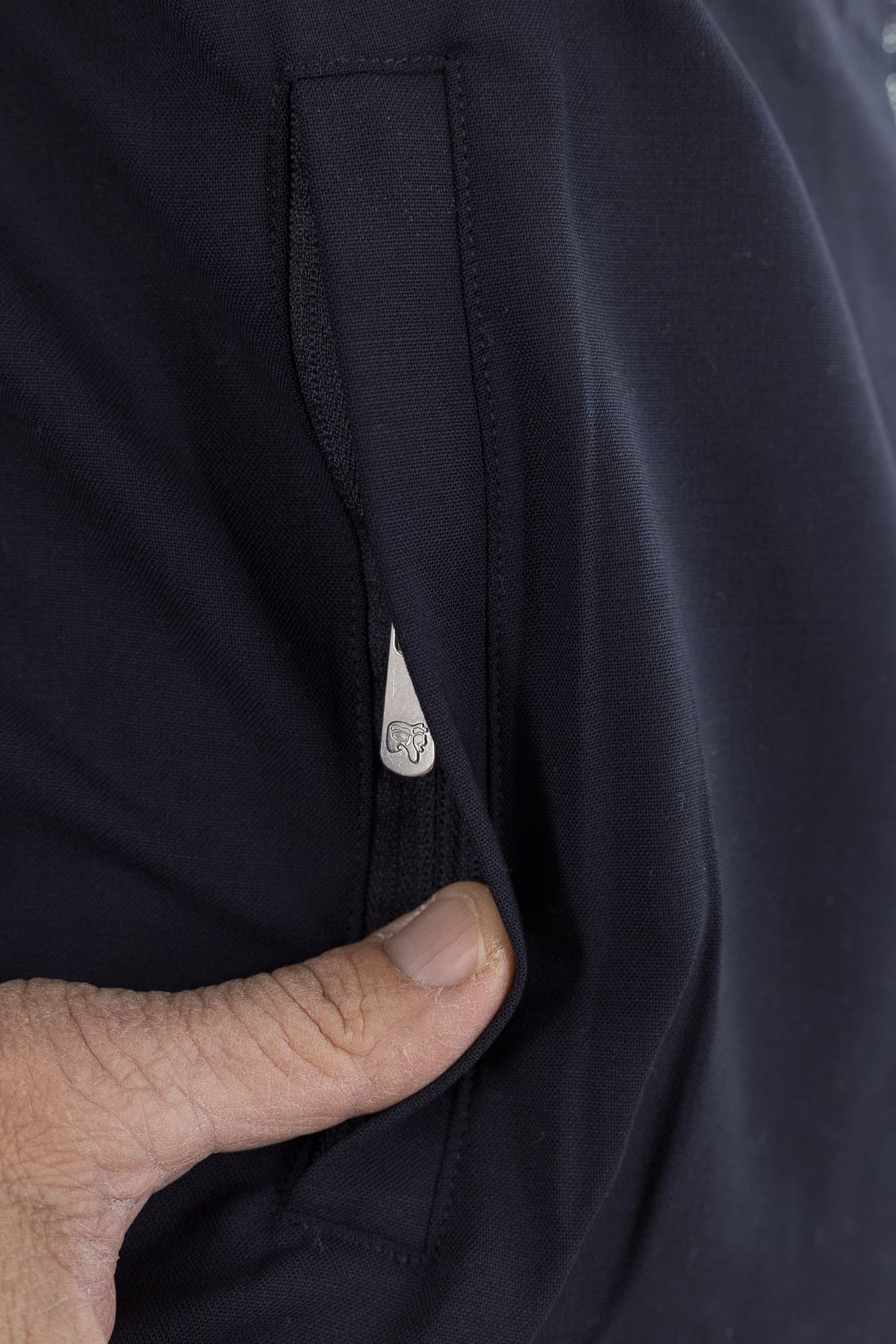 PESCAROLO Giubbino Reversibile Lana Crêpe/Tecnico Blu