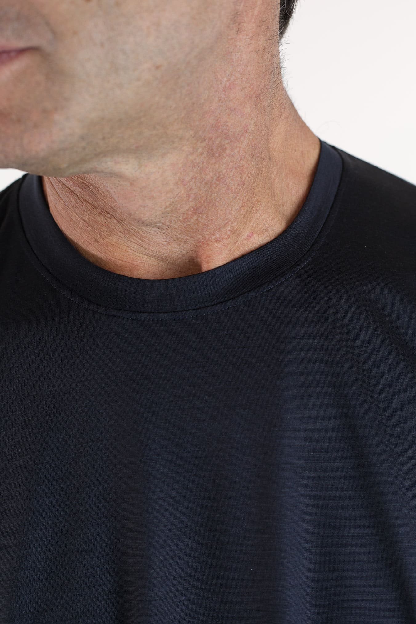 PESCAROLO T-Shirt James Jersey Lana Blu Scuro