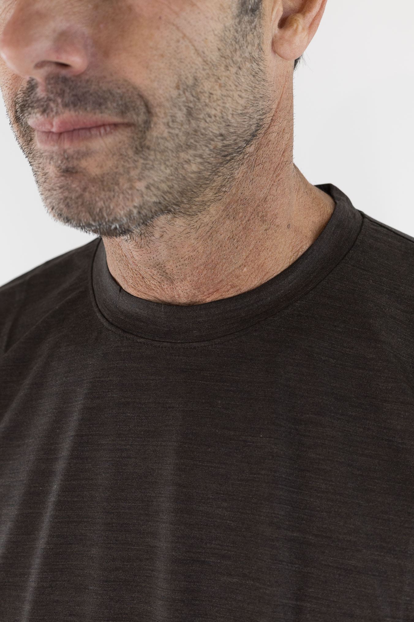 PESCAROLO T-Shirt "James" Jersey Lana Superlight Moro