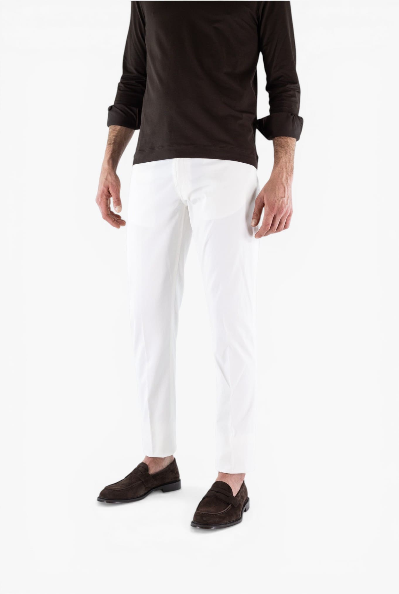 PESCAROLO Pantaloni "Nerano" 5 Tasche Bianco