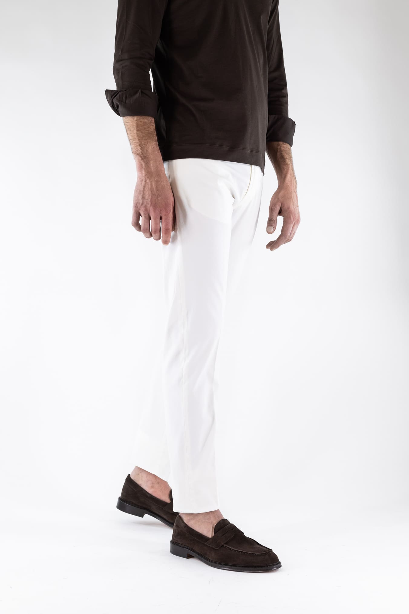 PESCAROLO Pantaloni "Nerano" 5 Tasche Bianco