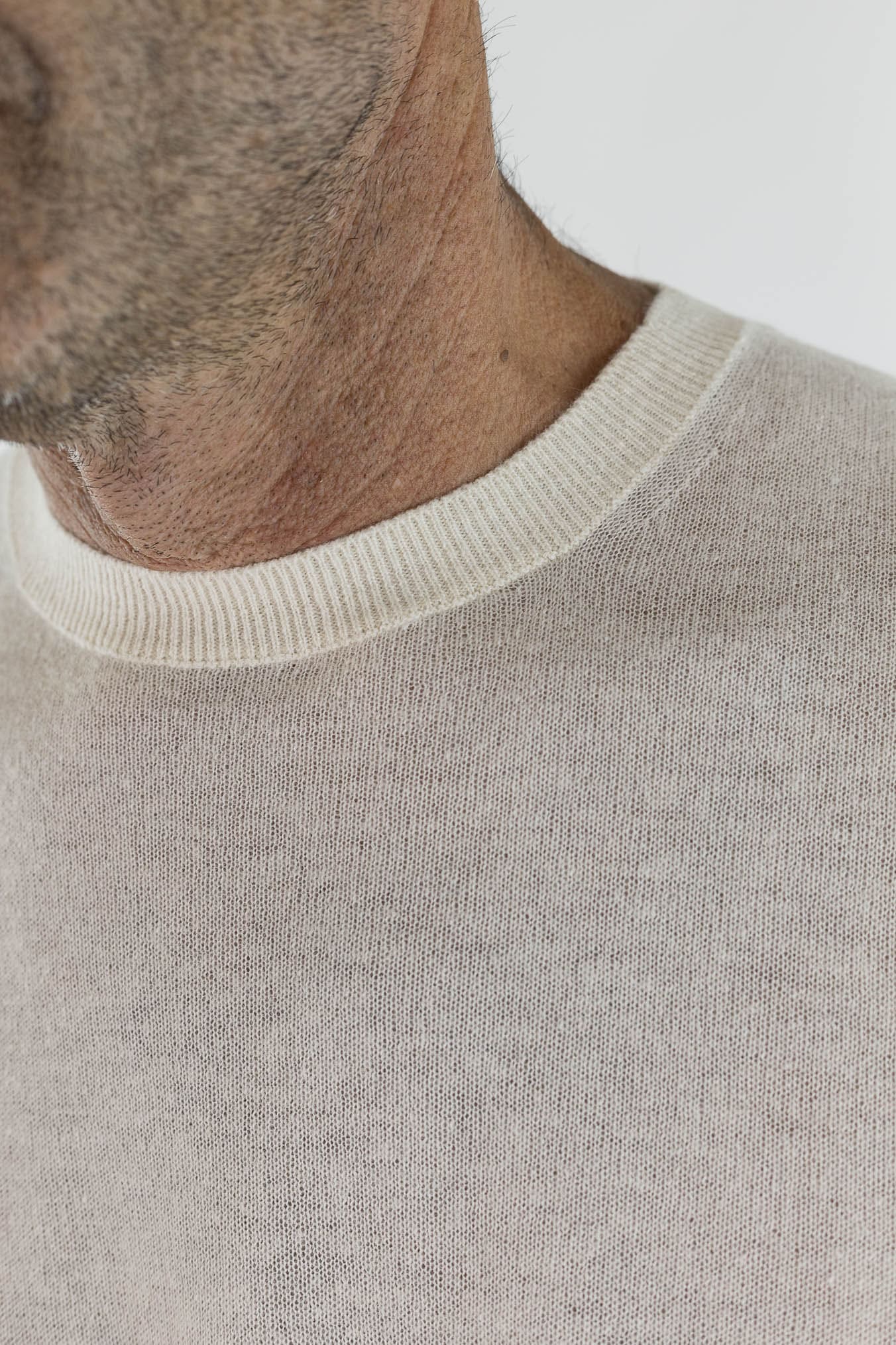 PIACENZA CASHMERE Girocollo Superlight Seta Cashmere Panna