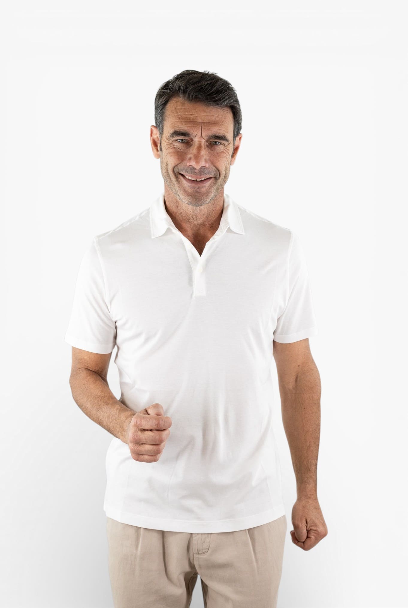 PIACENZA CASHMERE Polo MM Cotone Bianco