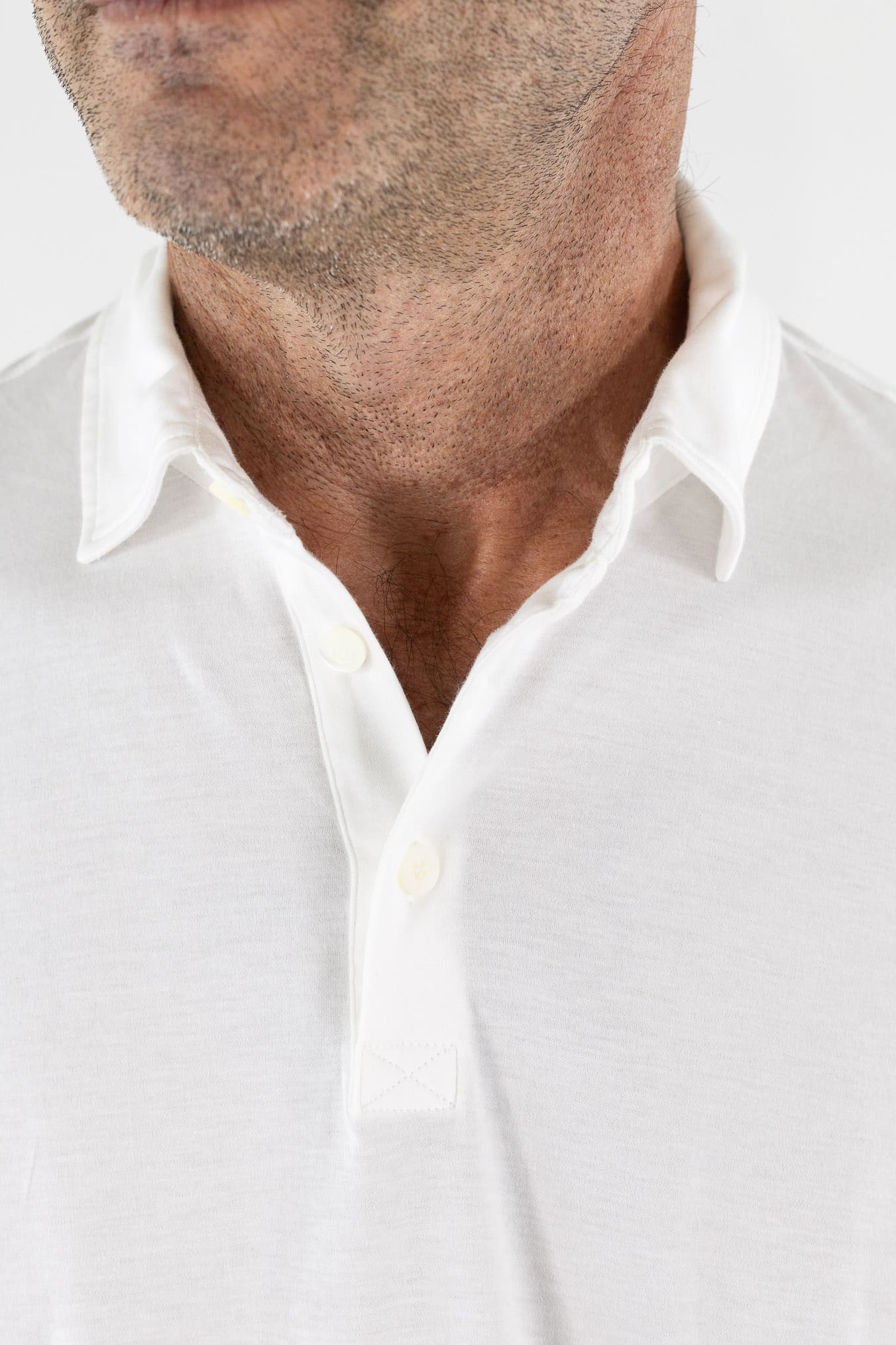 PIACENZA CASHMERE Polo MM Cotone Bianco