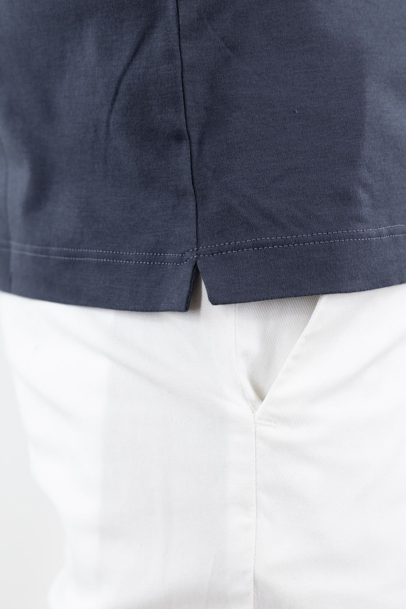 PIACENZA CASHMERE Polo MM Cotone Blu Graffite