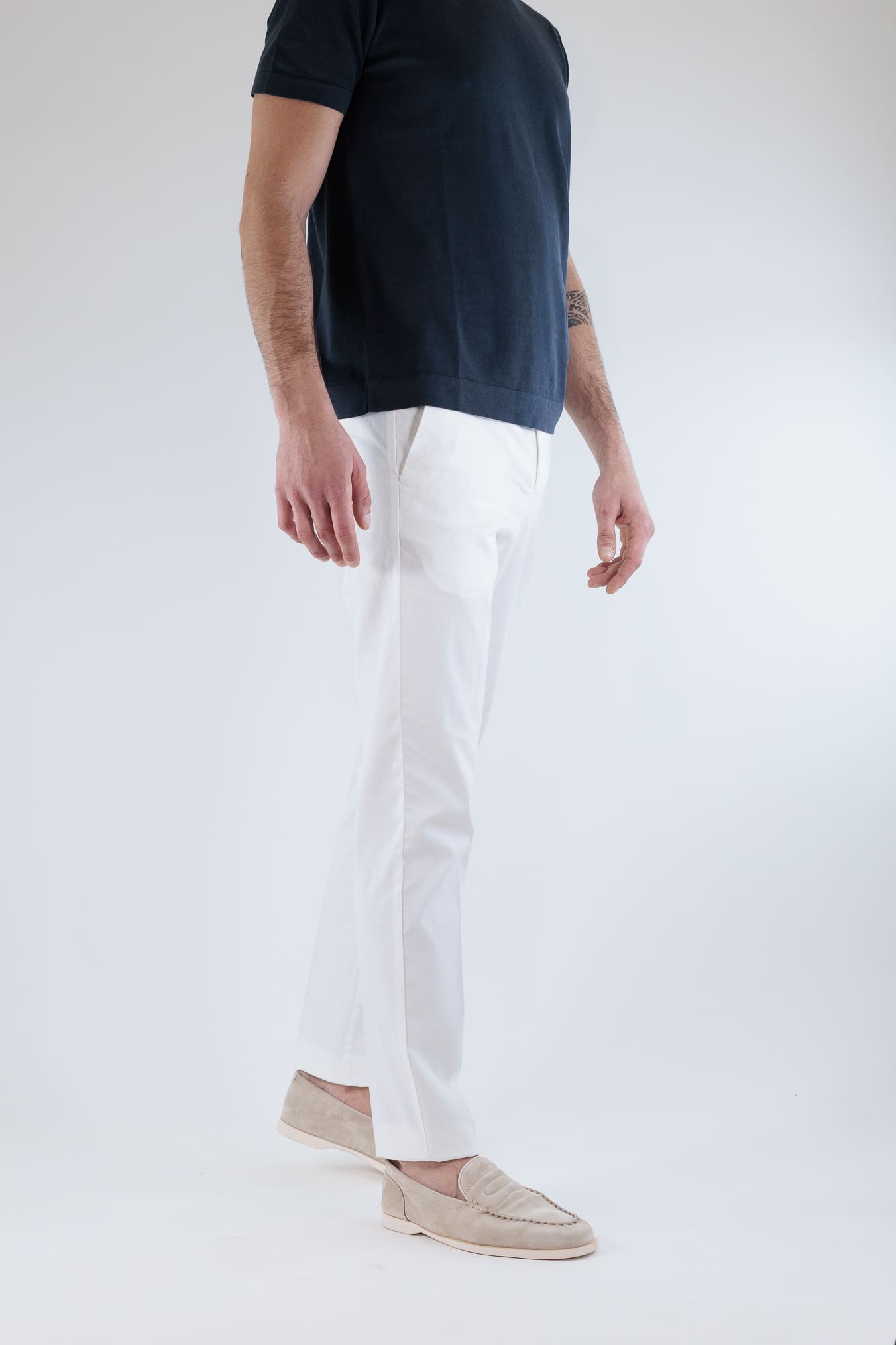 PT Pantaloni Misto Cotone Twill Stretch Bianco