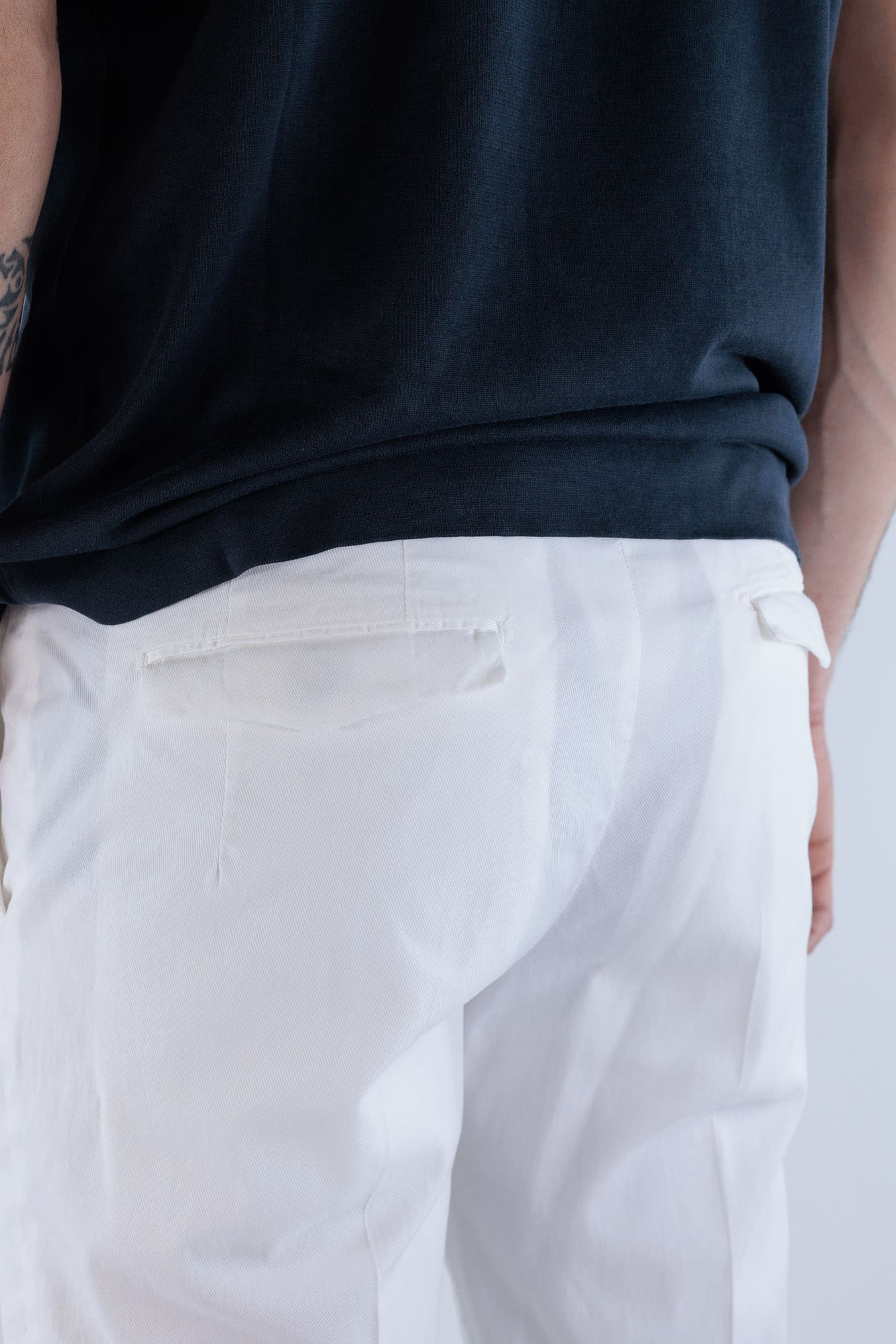 PT Pantaloni Misto Cotone Twill Stretch Bianco