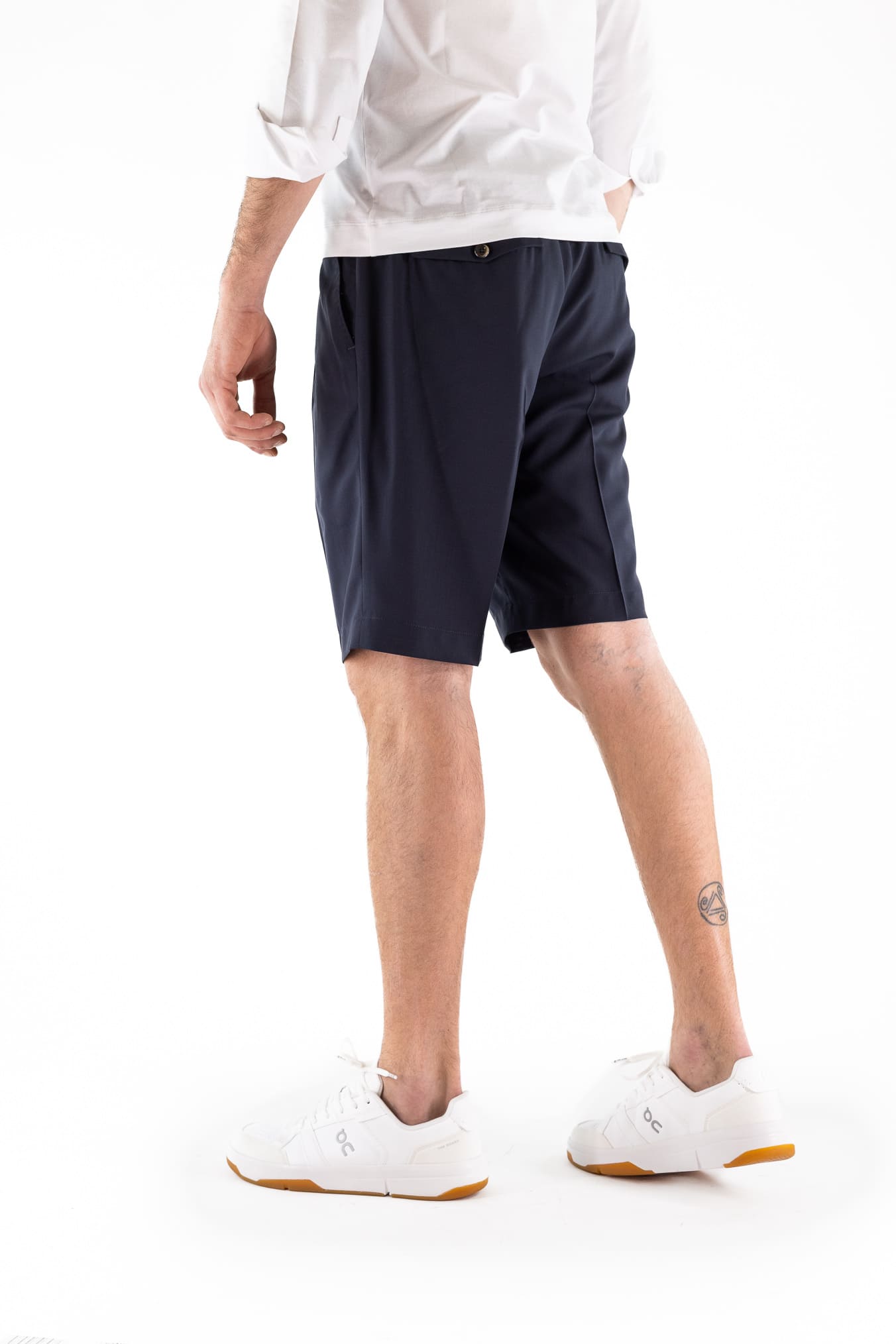 PT Bermuda Fresco Lana Superlight Blu Scuro