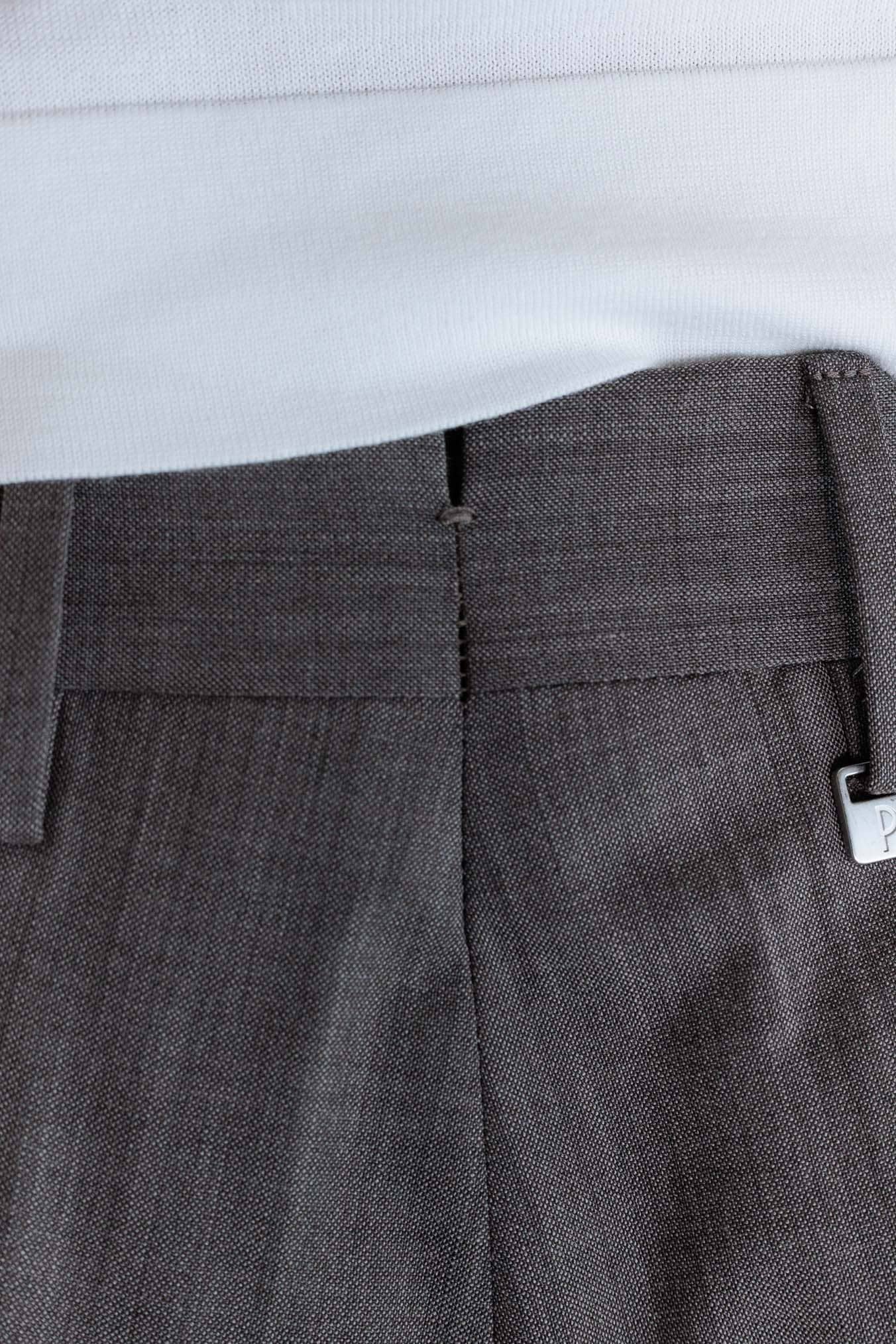 PT Pantaloni Fresco Lana Armatura Tela Tortora