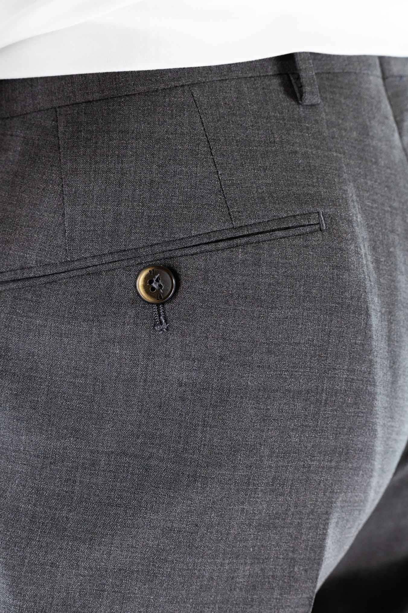 PT Pantaloni Fresco Lana Armatura Tela Grigio