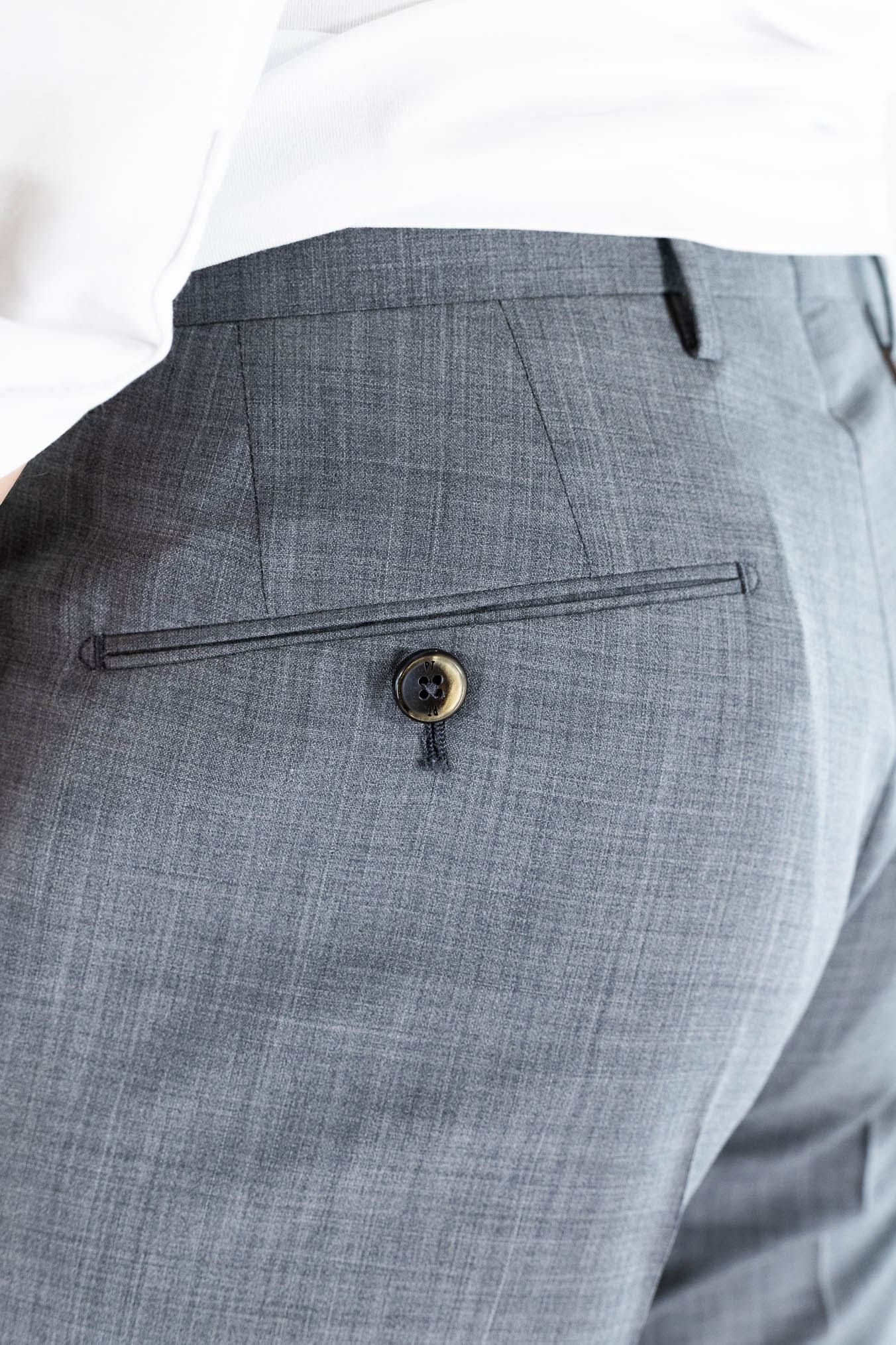 PT Pantaloni Fresco Lana Pinces Grigio Medio