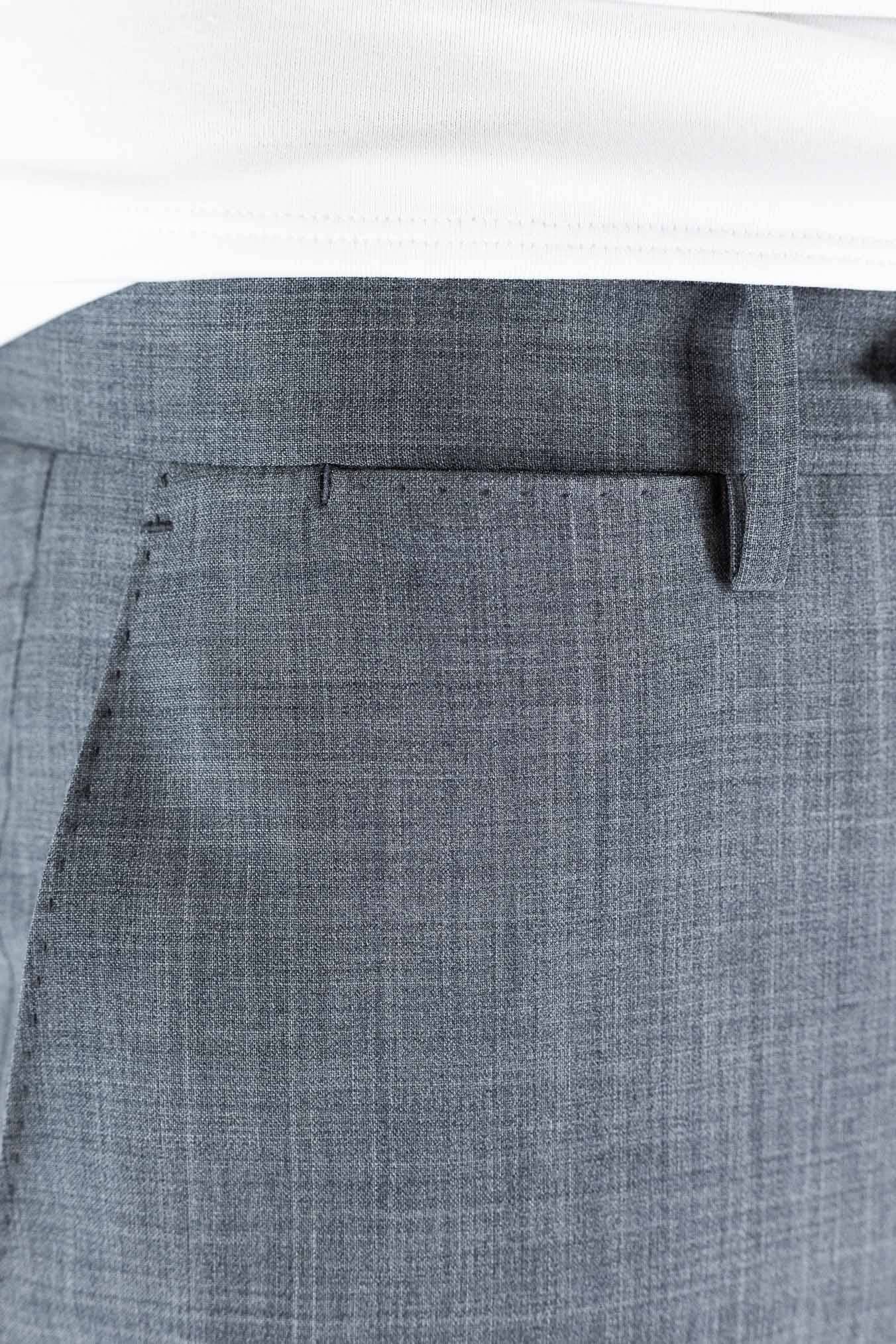 PT Pantaloni Fresco Lana Pinces Grigio Medio