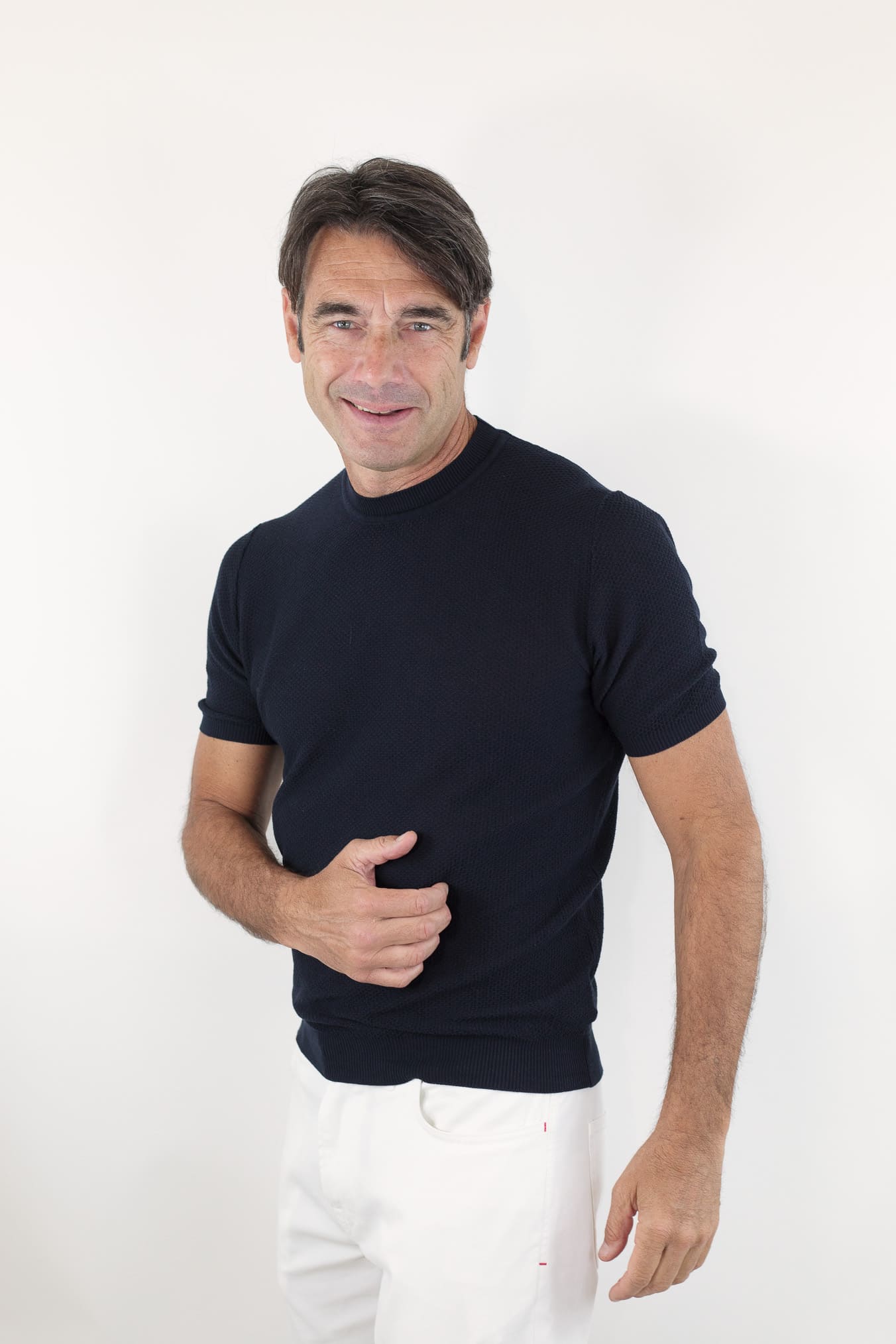 RAKKI' Girocollo Maniche Corte Marlon Brando Blu