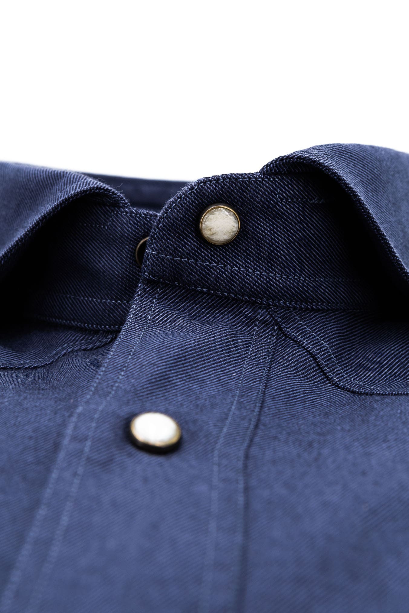GIANNETTO PORTOFINO Camicia Texana Denim Blu Slim Fit