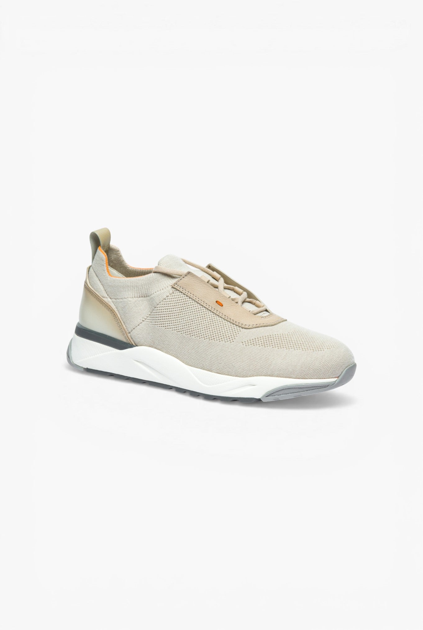 SANTONI Sneakers Calzino in Maglia Beige Chiaro