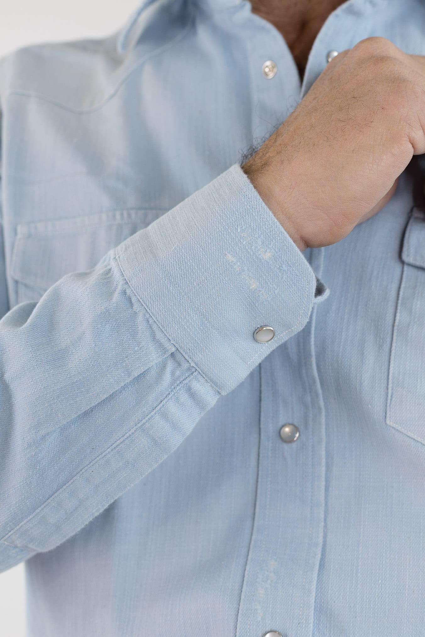 SARTORIO Camicia Texana Denim Celeste