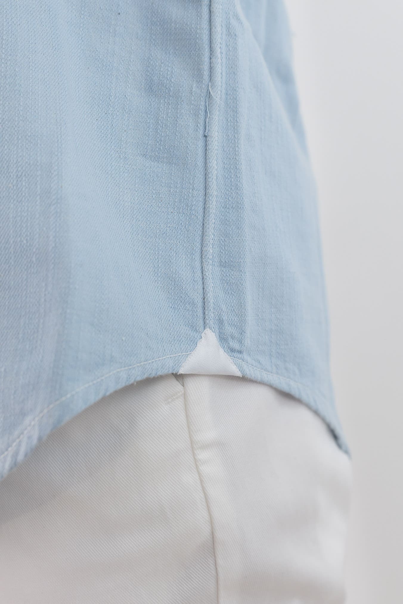 SARTORIO Camicia Texana Denim Celeste