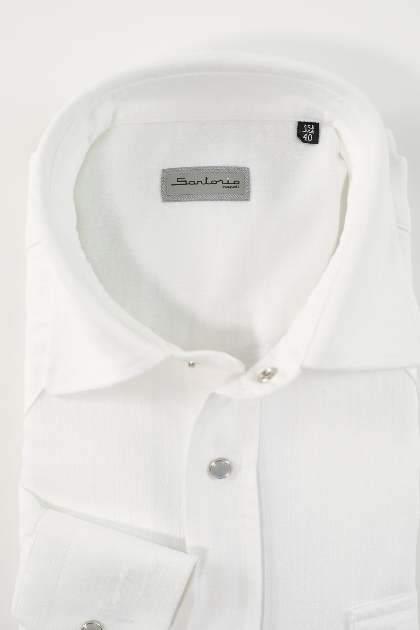 SARTORIO Camicia Denim Texana Bianca