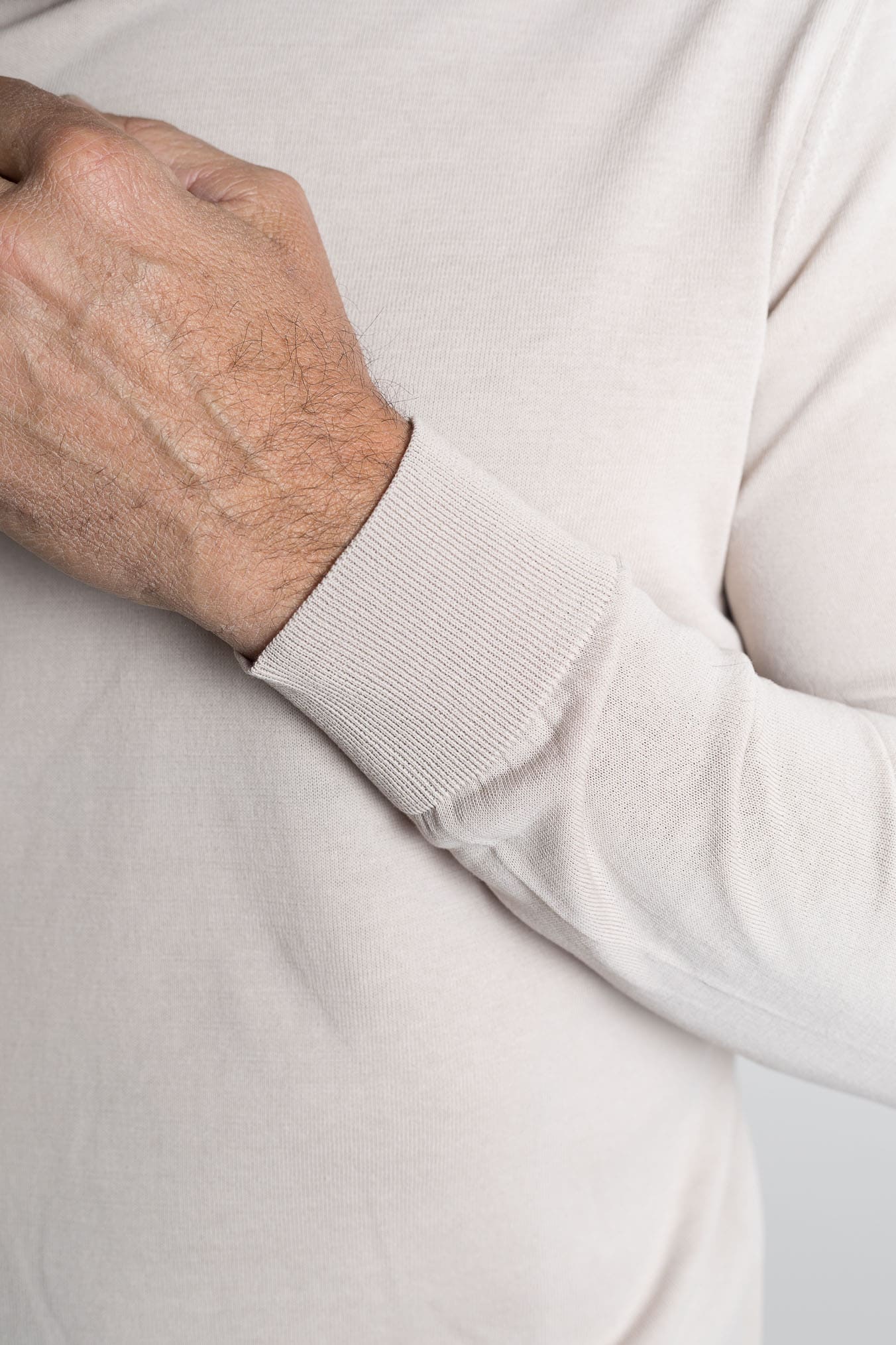 SETTEFILI CASHMERE Girocollo Ice Cotton High Gauge Beige