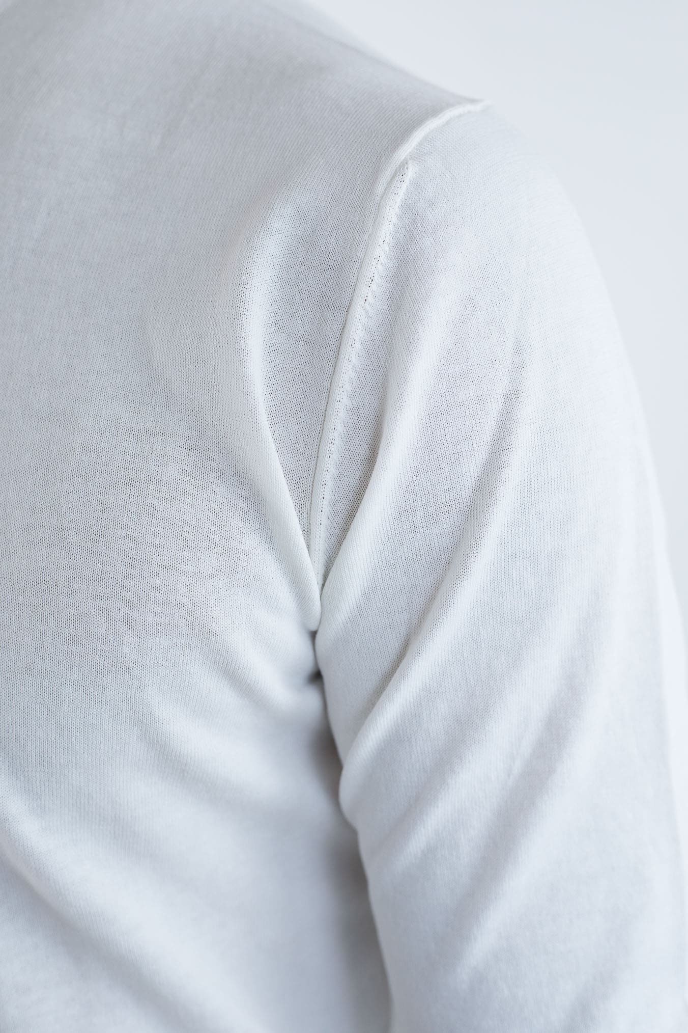 SETTEFILI CASHMERE Girocollo Ice Cotton High Gauge Bianco