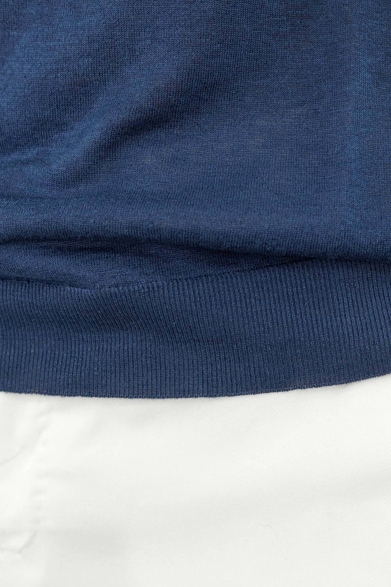 SVEVO PARMA Polo Skipper Lino Seta Blu