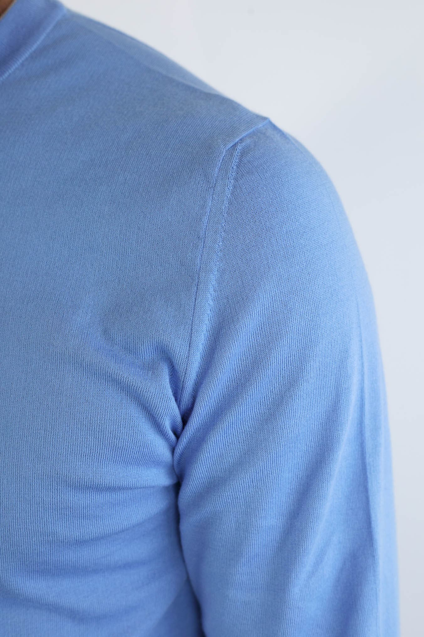 SVEVO PARMA Girocollo Maniche Lunghe Cotone Supersoft Azzurro