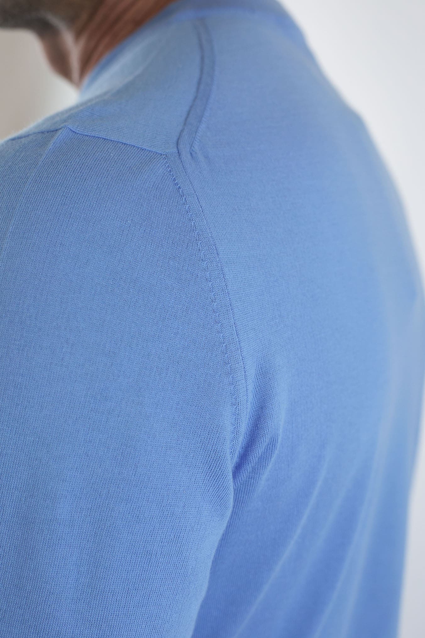 SVEVO PARMA Girocollo Maniche Lunghe Cotone Supersoft Azzurro