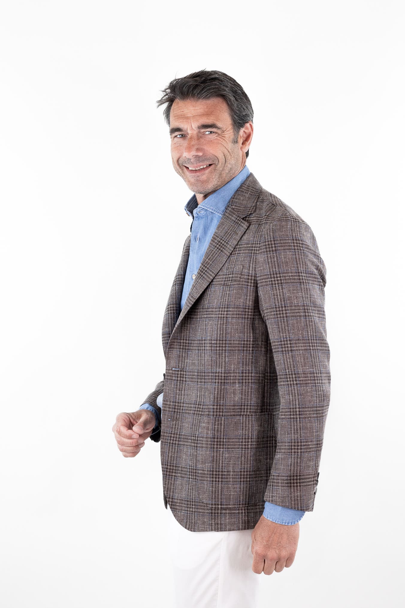 TOMBOLINI Giacca "Zero Gravity" Check Marrone