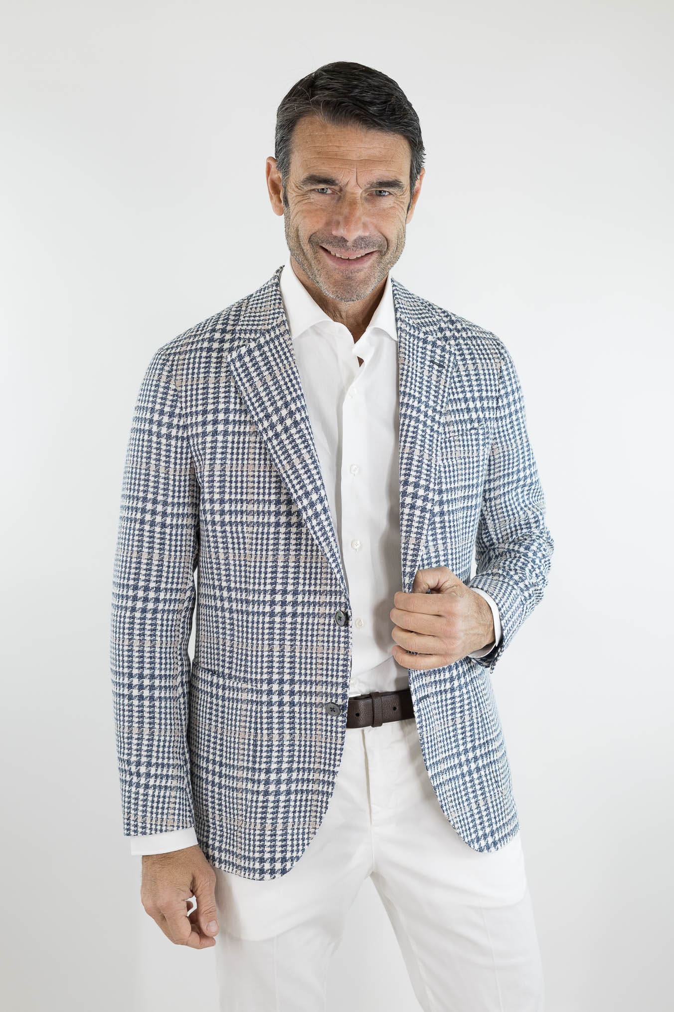 TOMBOLINI Giacca "Zero Gravity" Galles Blu Bianco Beige