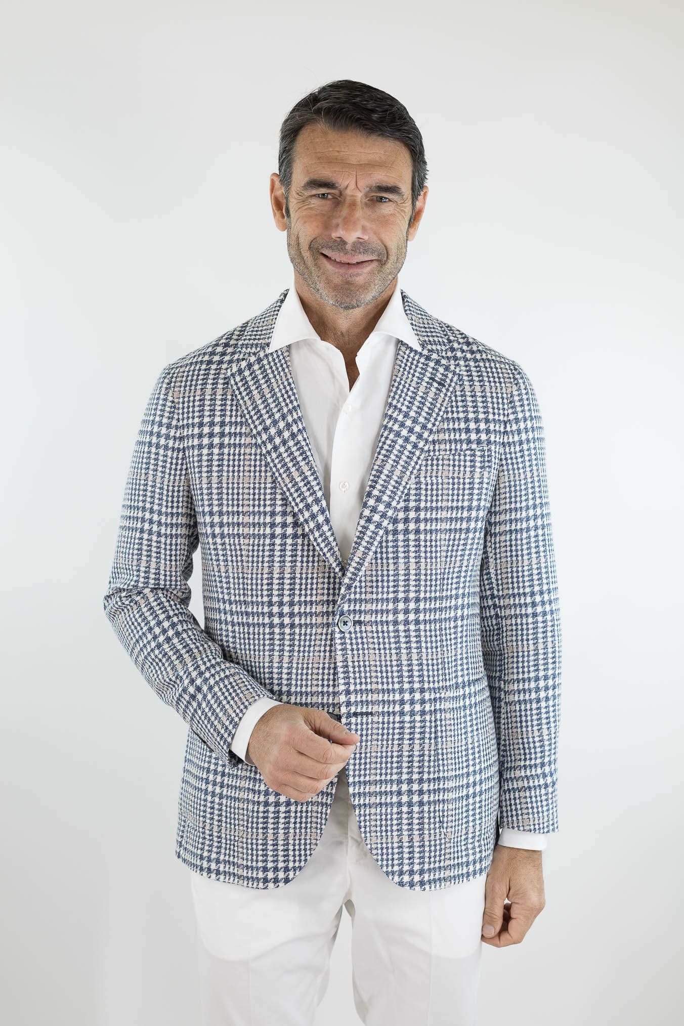 TOMBOLINI Giacca "Zero Gravity" Galles Blu Bianco Beige