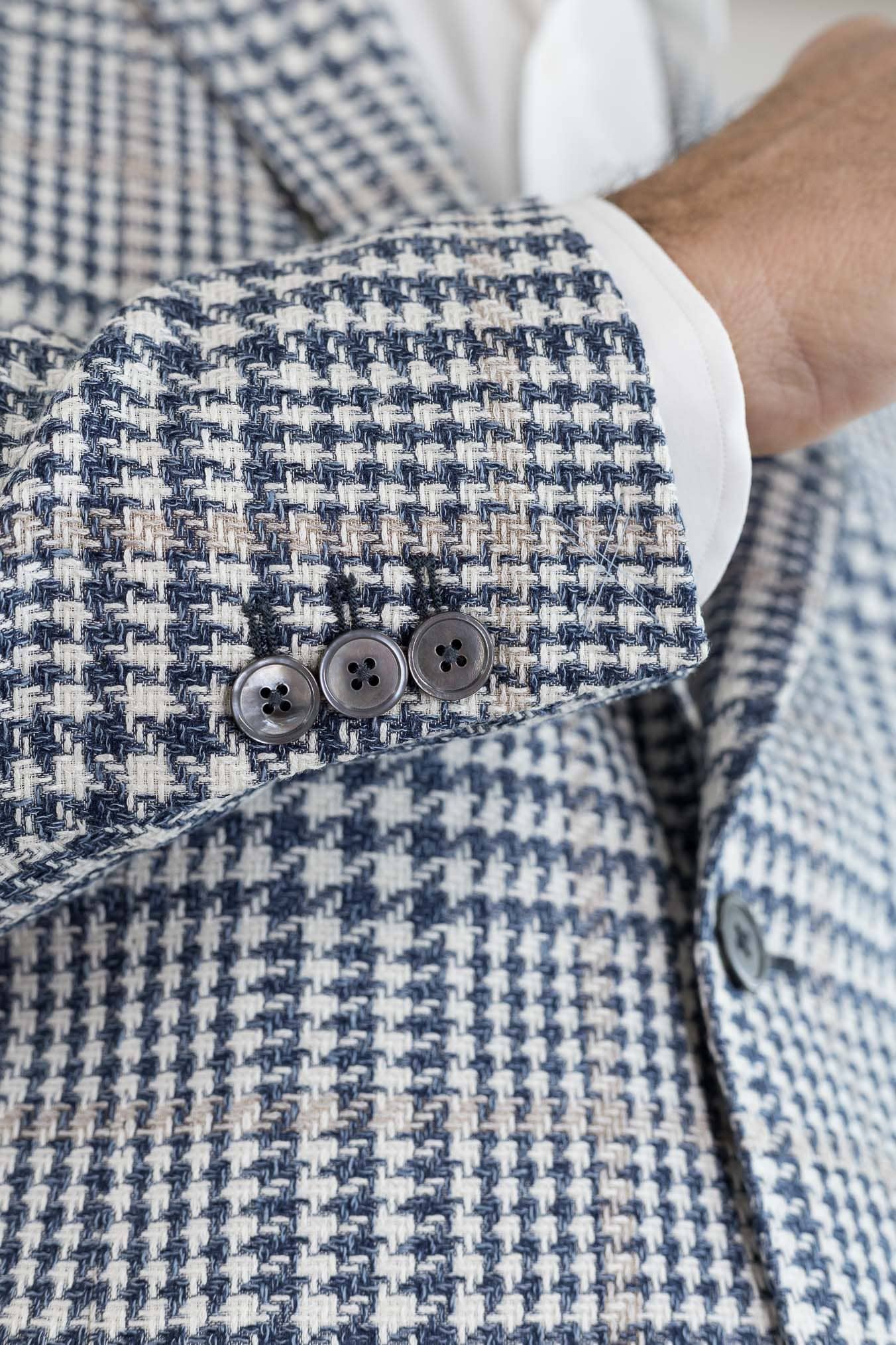 TOMBOLINI Giacca "Zero Gravity" Galles Blu Bianco Beige