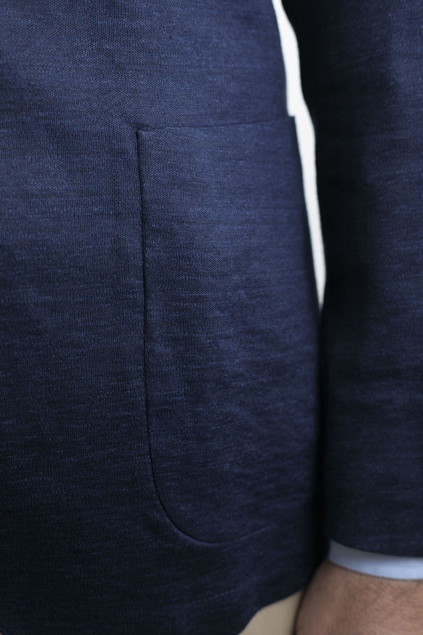 TOMBOLINI Giacca Jersey Lino Blu Zero Gravity