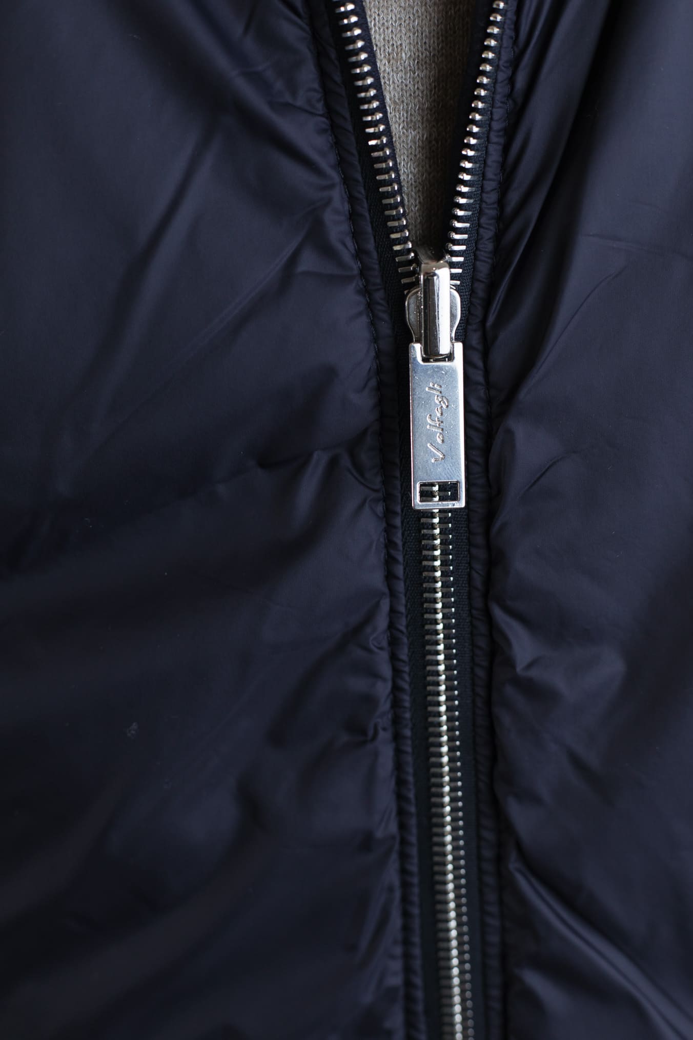 VOLFAGLI Gilet Reversibile Suede Blu Nylon Blu