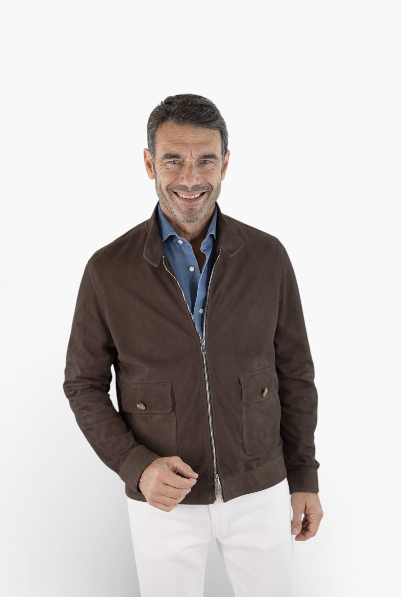 VOLFAGLI Giubbino Camoscio Nappato Testa Moro