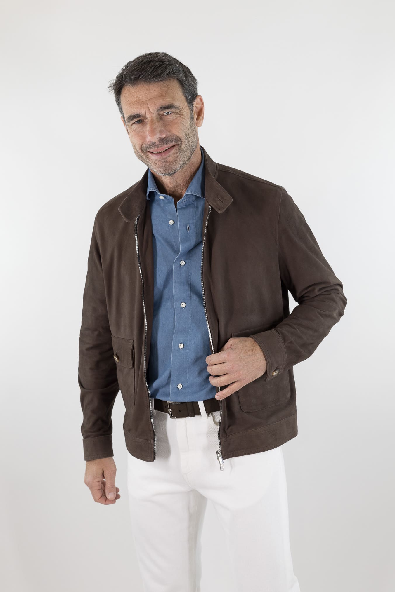 VOLFAGLI Giubbino Camoscio Nappato Testa Moro