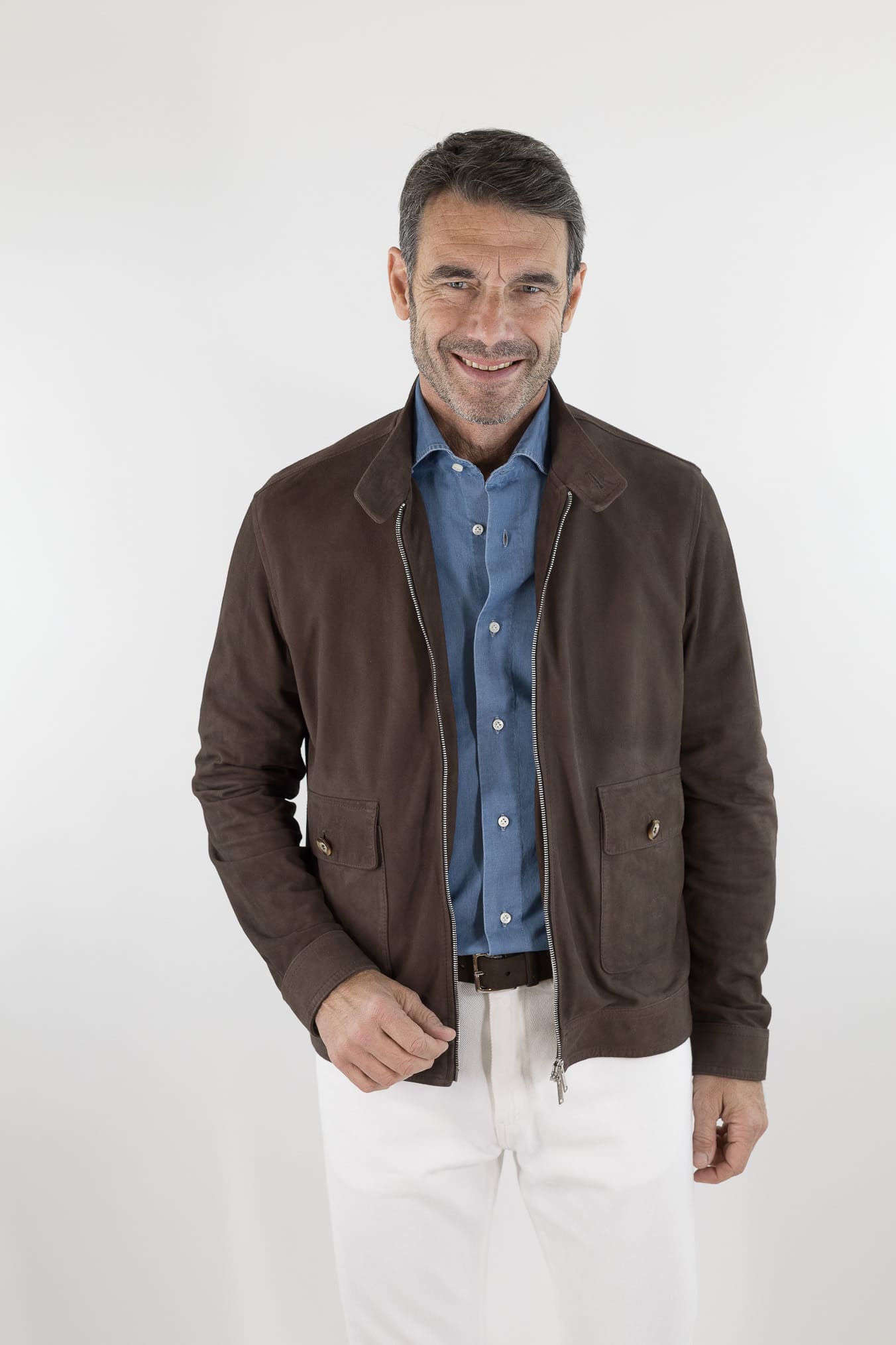 VOLFAGLI Giubbino Camoscio Nappato Testa Moro