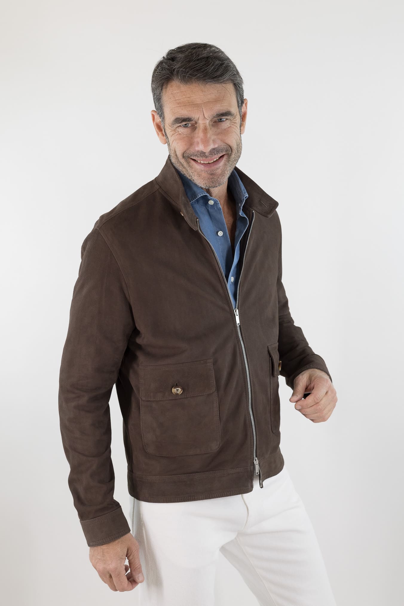 VOLFAGLI Giubbino Camoscio Nappato Testa Moro