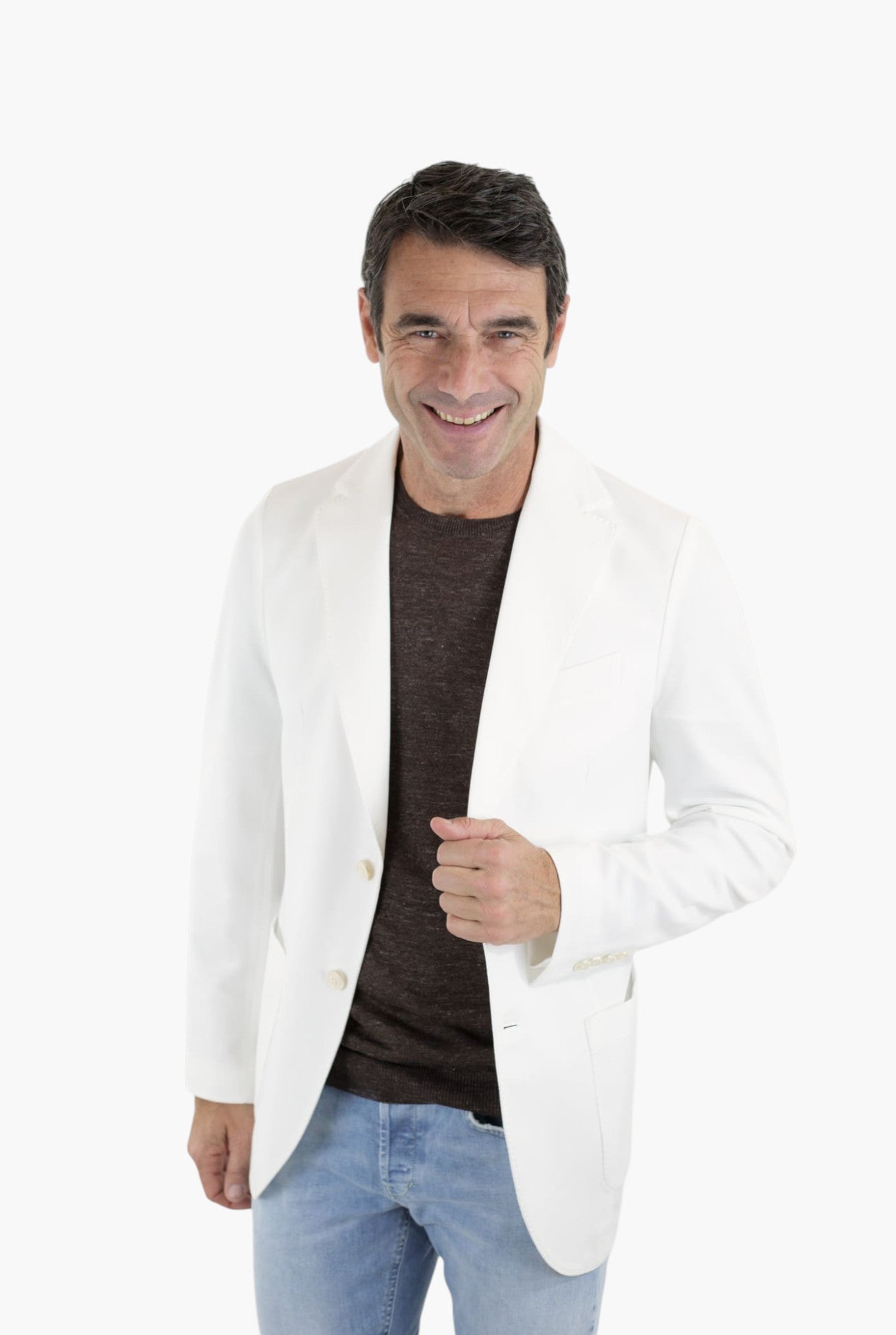 Giacca Jersey Cotone Piquet Bianco CIRCOLO 1901