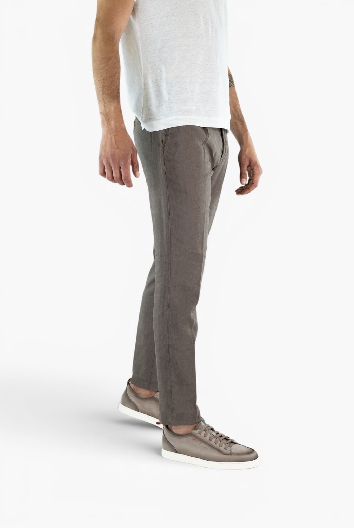 Pantaloni Vintage Lana Lino Pinces Beige MYTHS