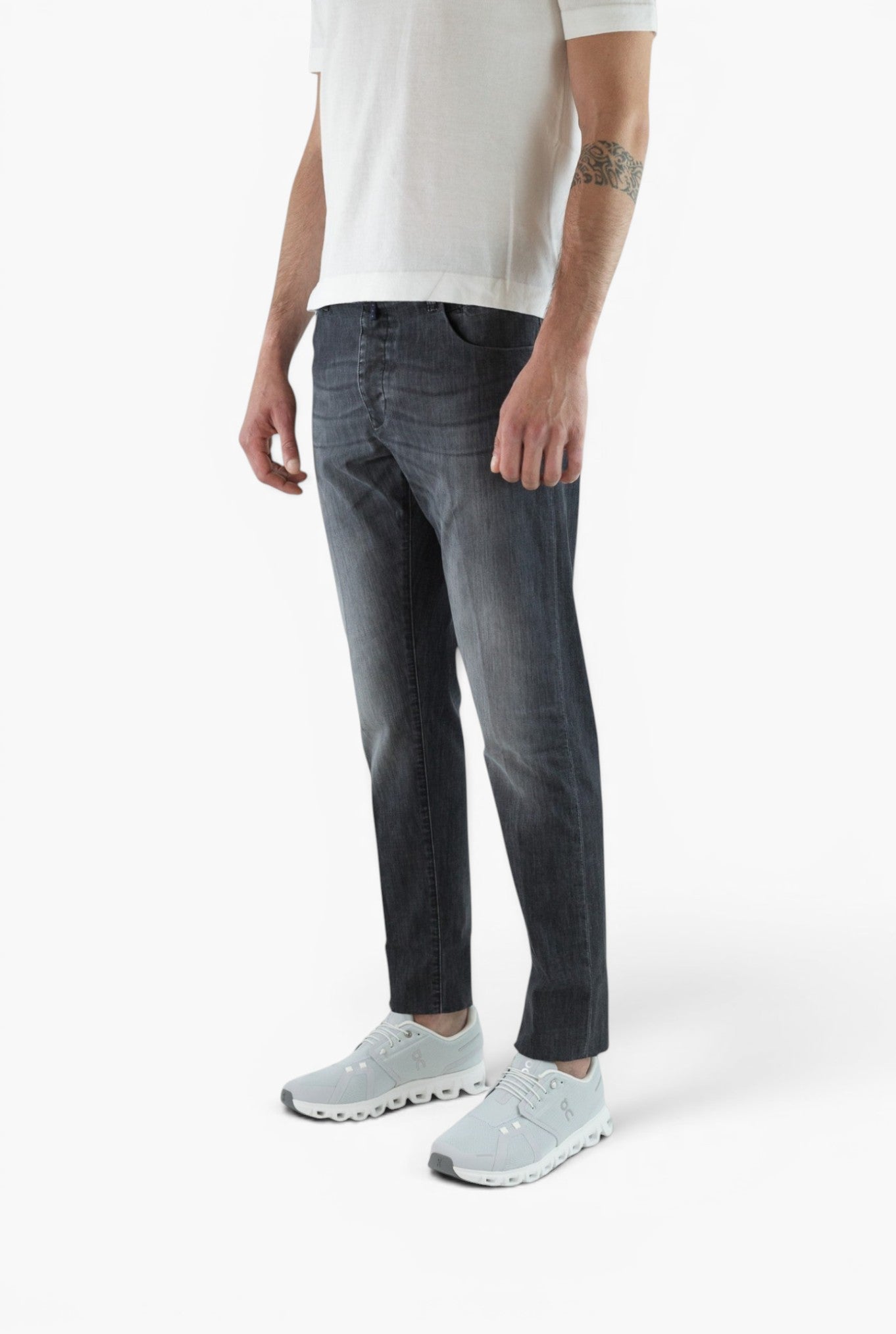 Jeans Sartoriale Denim Stretch Grigio INCOTEX