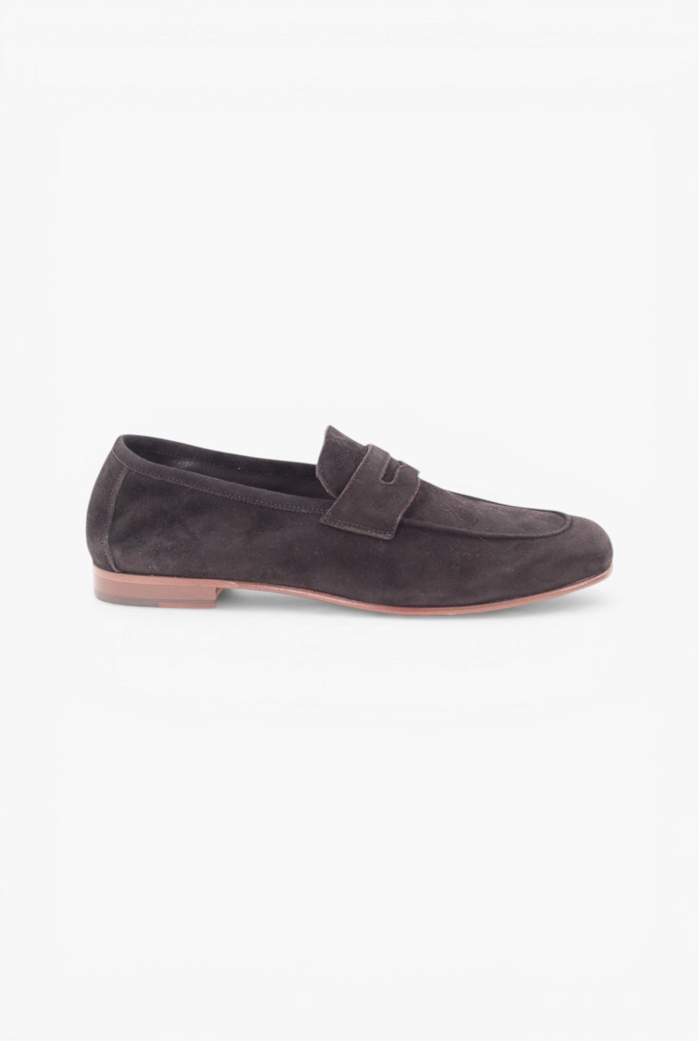 GUARINO Mocassini Suede Velour Mascherina Ebano